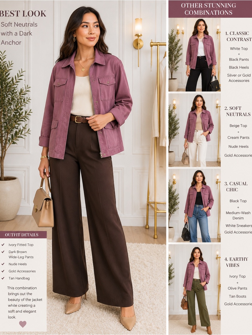 Universal Thread Goods Co. Mauve Utility Jacket Size M Cotton Stretch Zip Snap